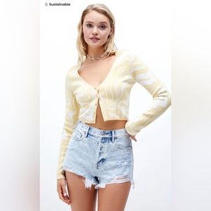 PacSun Eco Acid Wash Ripped Vintage High Waisted Denim Shorts
